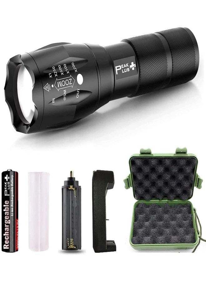 Quick Sense QS/F2 High-Power LED Flashlight | Zoomable Torch Light | 600 Ft Long Beam | Waterproof Outdoor Camping Light - Image 1